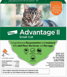 Bayer Advantage II Small Cat, 4 Monthly Doses